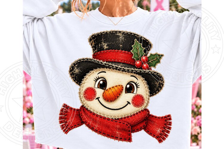 Snowman Face PNG, Primitive Raggedy Sant example image 1