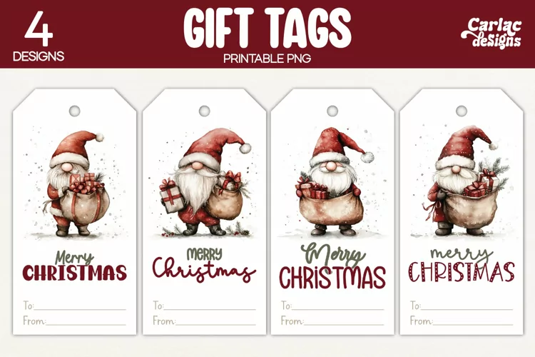 Christmas Gift Tags, Merry Christmas Printable Tags