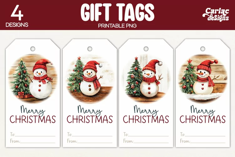 Christmas Gift Tags, Merry Christmas Printable Tags