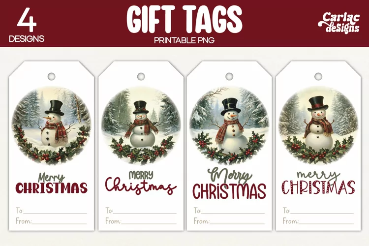 Christmas Gift Tags, Merry Christmas Printable Tags