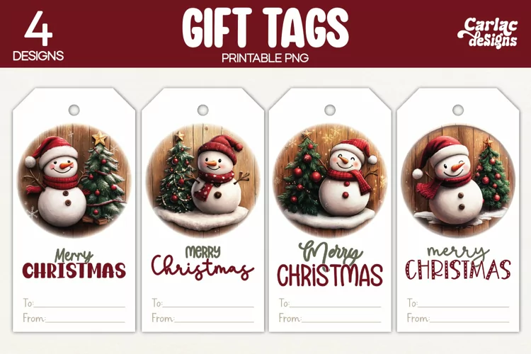 Christmas Gift Tags, Merry Christmas Printable Tags