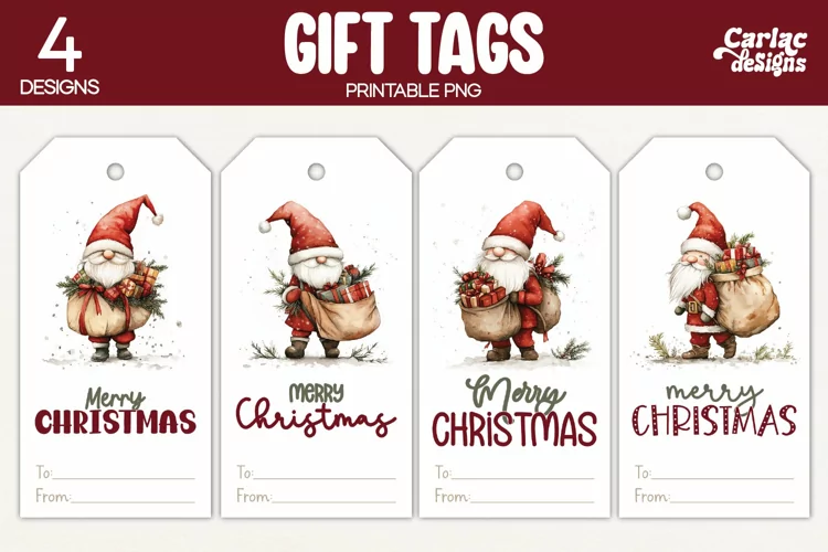 Christmas Gift Tags, Merry Christmas Printable Tags
