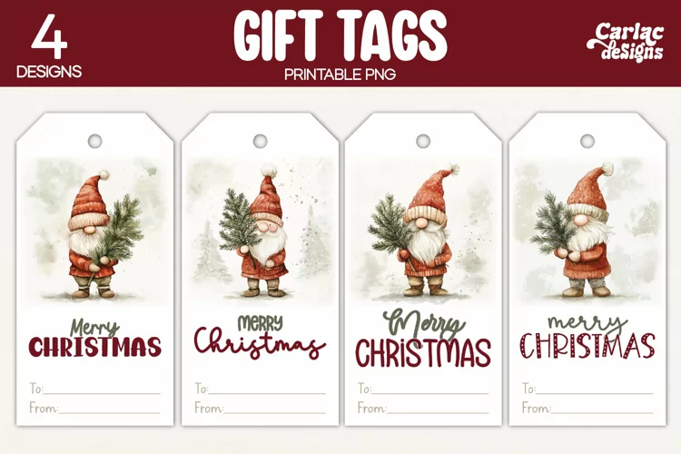 Christmas Gift Tags, Merry Christmas Printable Tags