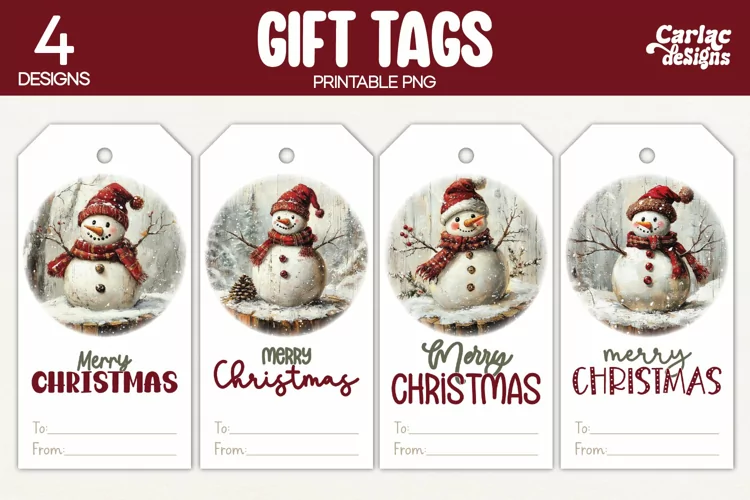 Christmas Gift Tags, Merry Christmas Printable Tags