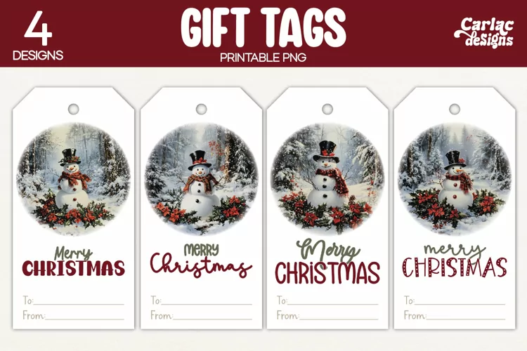 Christmas Gift Tags, Merry Christmas Printable Tags