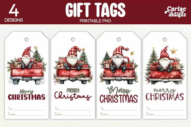 Christmas Gift Tags, Merry Christmas Printable Tags