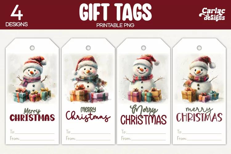 Christmas Gift Tags, Merry Christmas Printable Tags