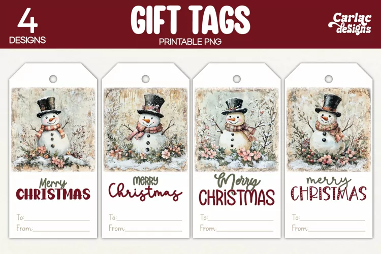 Christmas Gift Tags, Merry Christmas Printable Tags