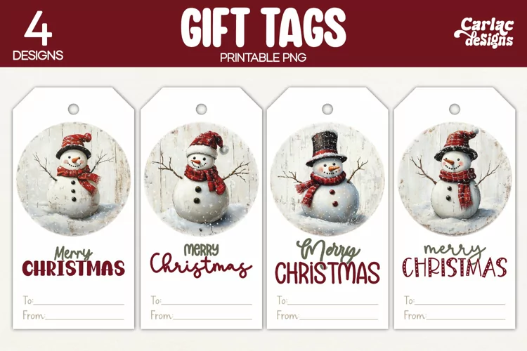 Christmas Gift Tags, Merry Christmas Printable Tags