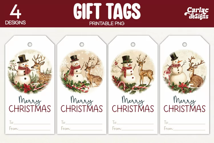 Christmas Gift Tags, Merry Christmas Printable Tags