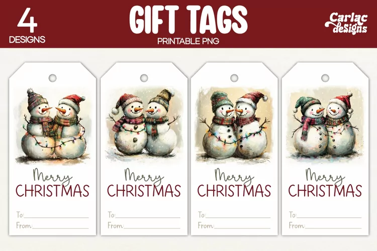 Christmas Gift Tags, Merry Christmas Printable Tags