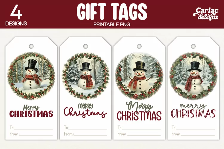 Christmas Gift Tags, Merry Christmas Printable Tags