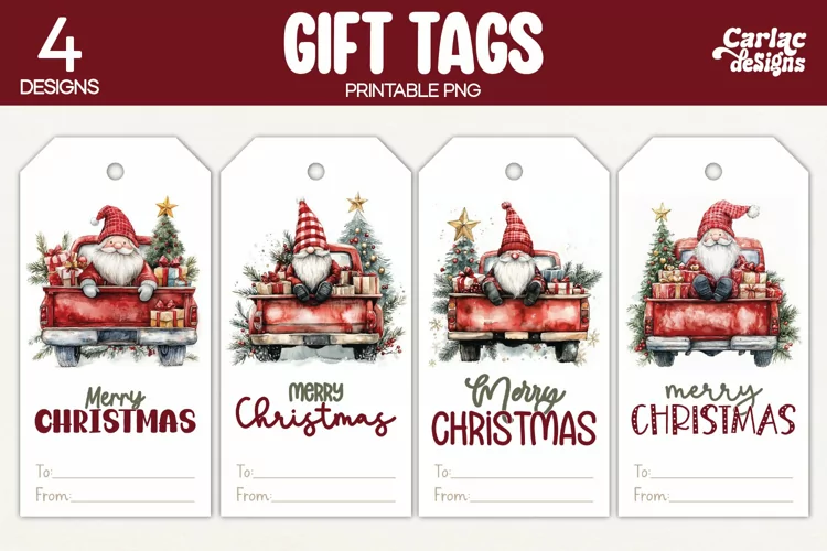 Christmas Gift Tags, Merry Christmas Printable Tags