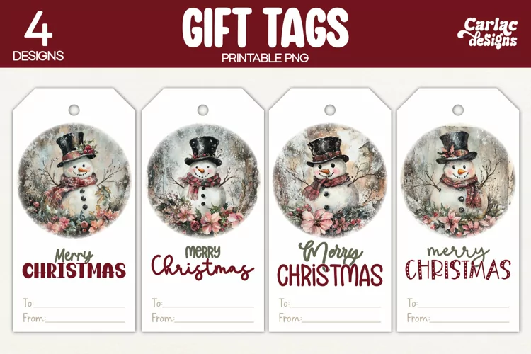 Christmas Gift Tags, Merry Christmas Printable Tags