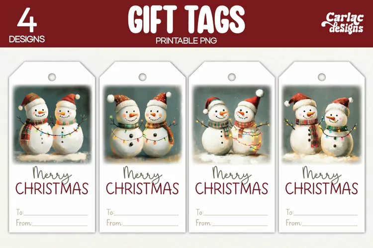 Christmas Gift Tags, Merry Christmas Printable Tags
