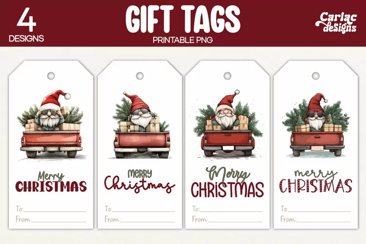 Christmas Gift Tags, Merry Christmas Printable Tags