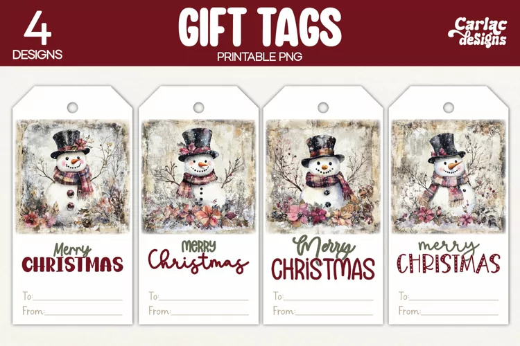Christmas Gift Tags, Merry Christmas Printable Tags
