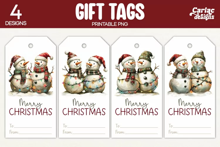 Christmas Gift Tags, Merry Christmas Printable Tags