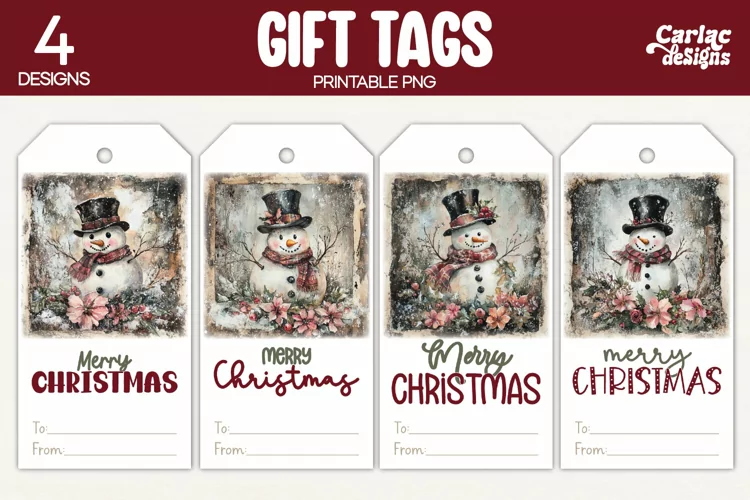Christmas Gift Tags, Merry Christmas Printable Tags