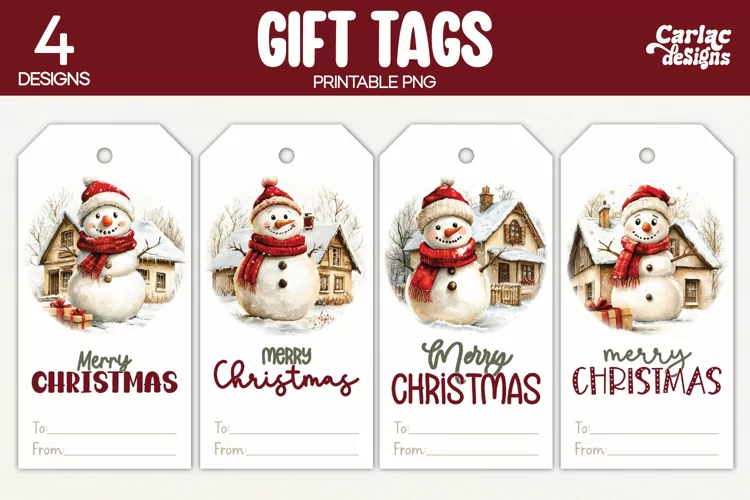 Christmas Gift Tags, Merry Christmas Printable Tags
