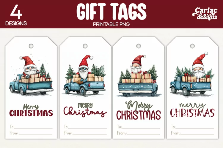 Christmas Gift Tags, Merry Christmas Printable Tags
