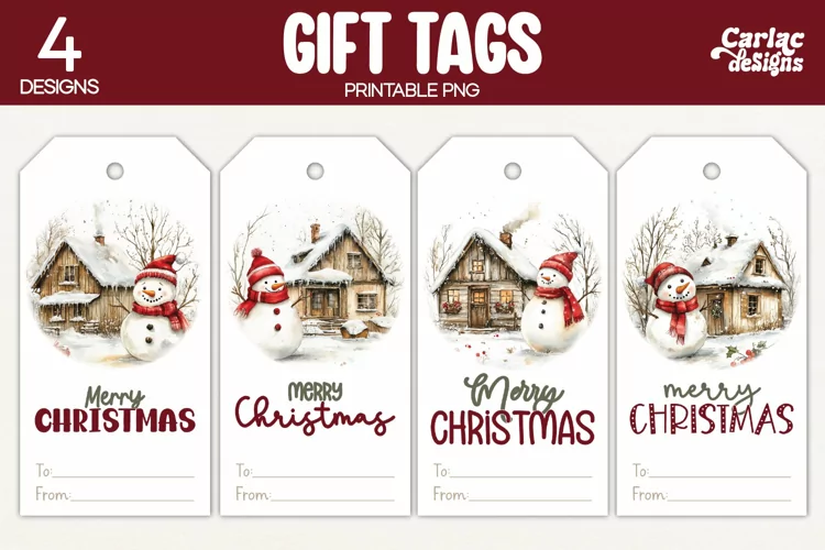 Christmas Gift Tags, Merry Christmas Printable Tags