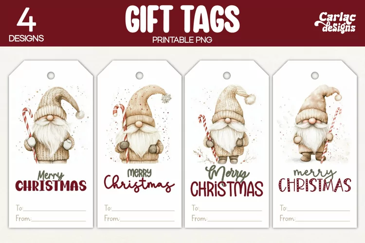 Christmas Gift Tags, Merry Christmas Printable Tags