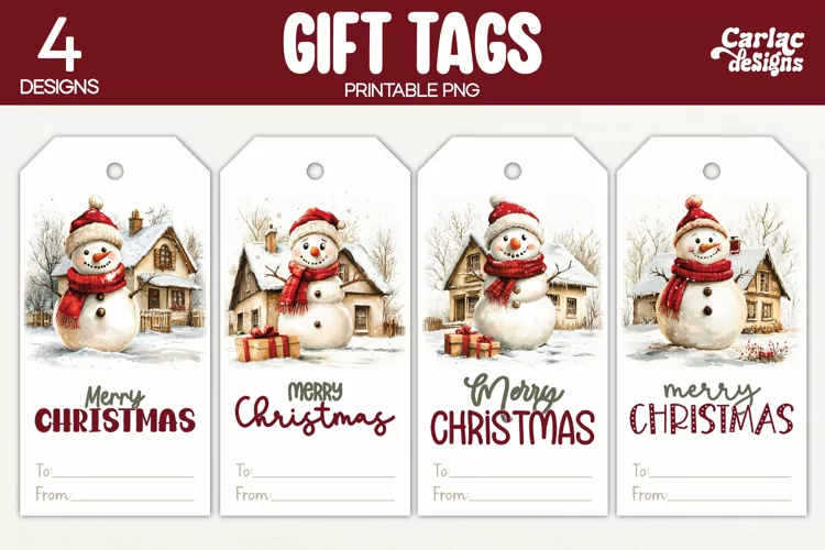 Christmas Gift Tags, Merry Christmas Printable Tags