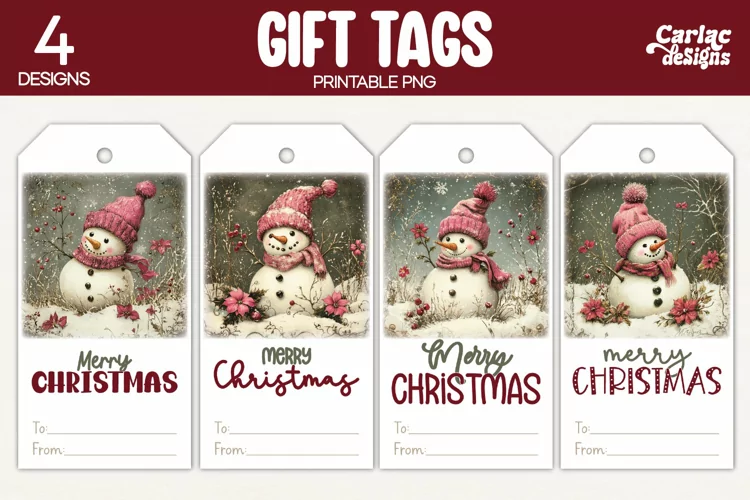Christmas Gift Tags, Merry Christmas Printable Tags