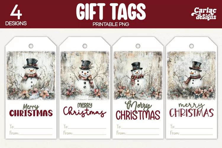 Christmas Gift Tags, Merry Christmas Printable Tags