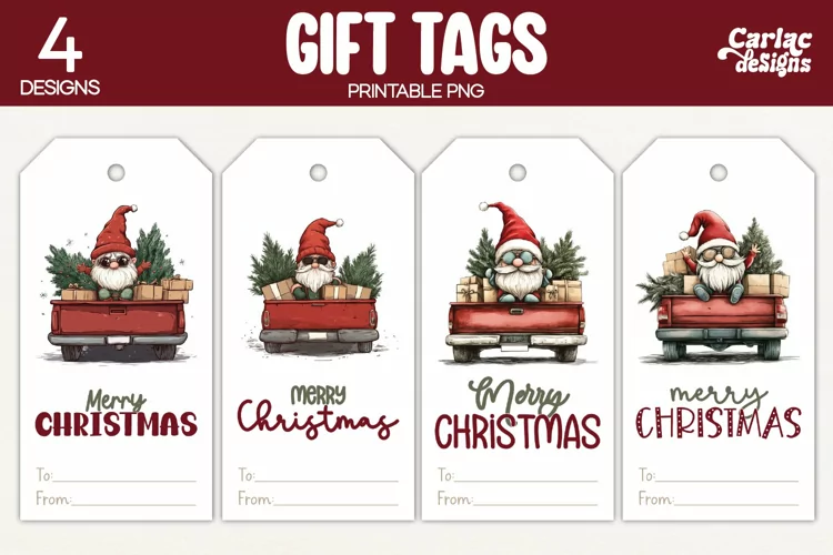 Christmas Gift Tags, Merry Christmas Printable Tags