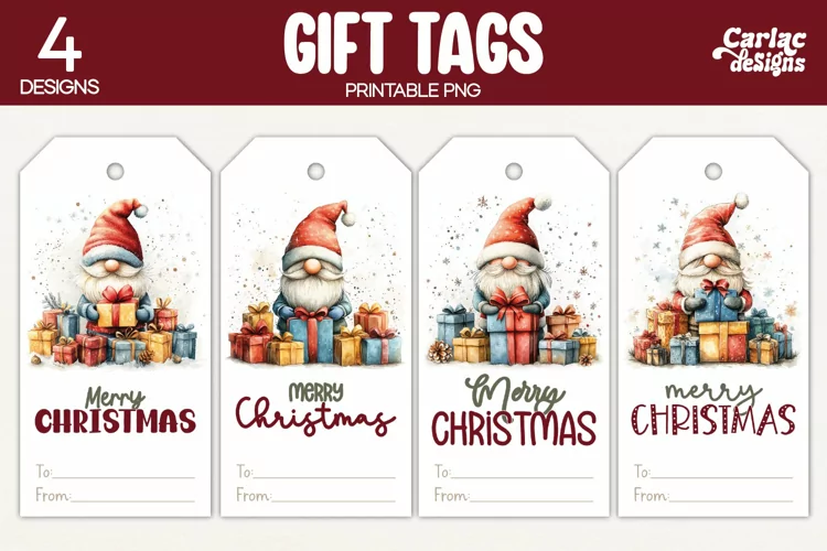 Christmas Gift Tags, Merry Christmas Printable Tags