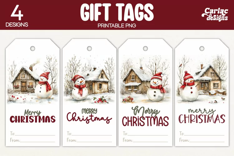 Christmas Gift Tags, Merry Christmas Printable Tags