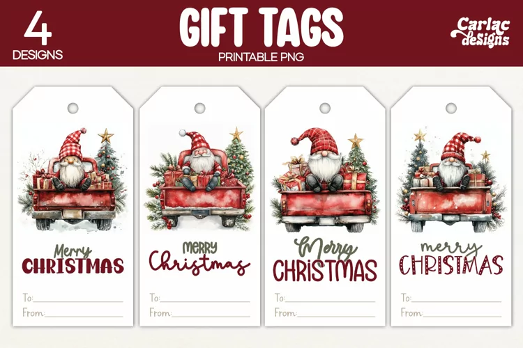 Christmas Gift Tags, Merry Christmas Printable Tags