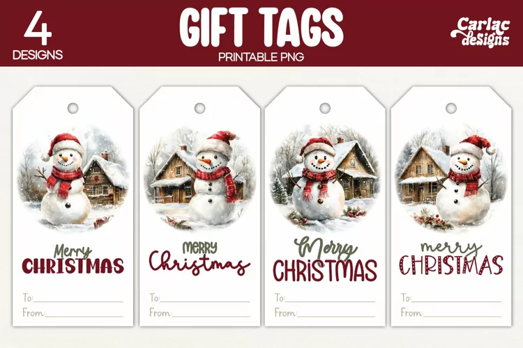 Christmas Gift Tags, Merry Christmas Printable Tags