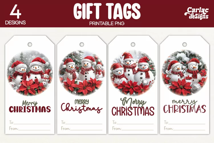 Christmas Gift Tags, Merry Christmas Printable Tags