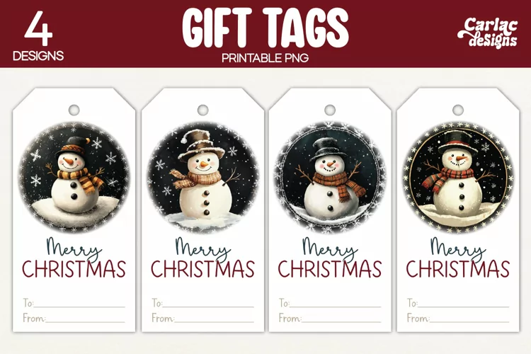 Christmas Gift Tags, Merry Christmas Printable Tags