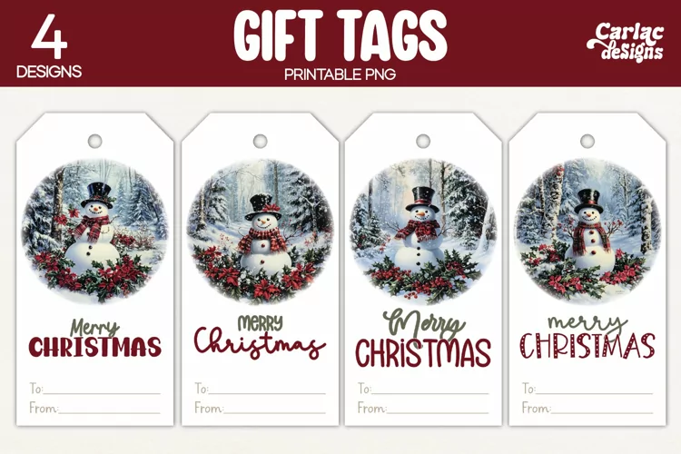Christmas Gift Tags, Merry Christmas Printable Tags