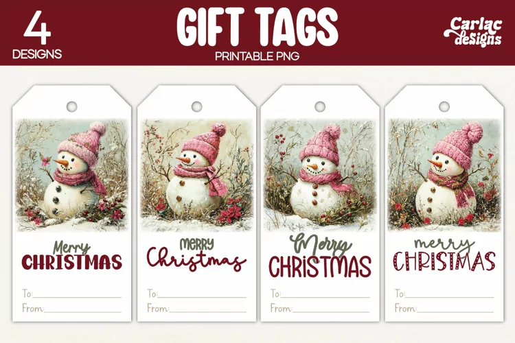 Christmas Gift Tags, Merry Christmas Printable Tags