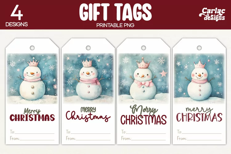 Christmas Gift Tags, Merry Christmas Printable Tags