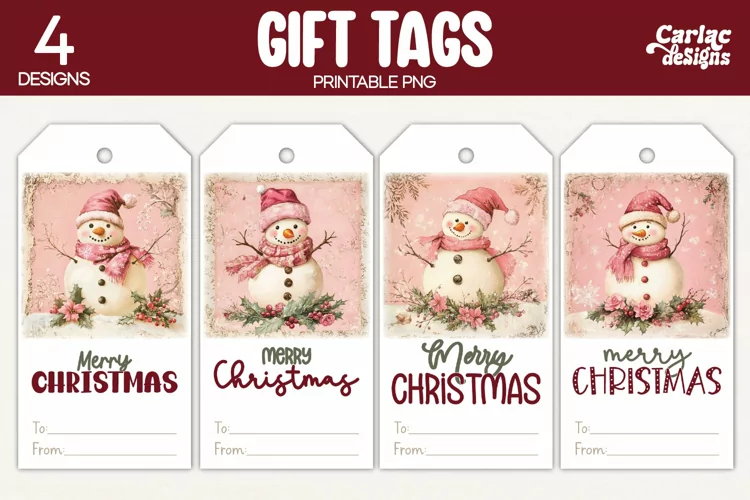 Christmas Gift Tags, Merry Christmas Printable Tags