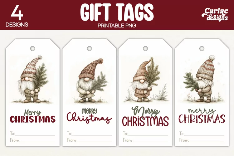 Christmas Gift Tags, Merry Christmas Printable Tags