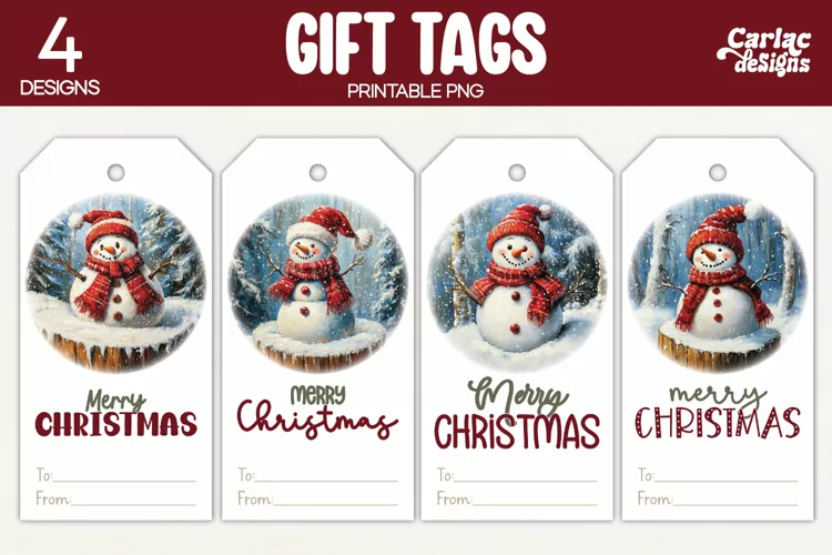 Christmas Gift Tags, Merry Christmas Printable Tags