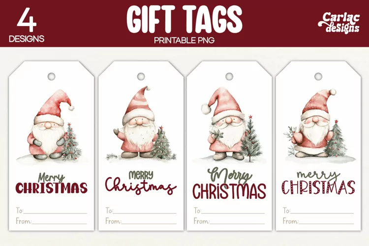 Christmas Gift Tags, Merry Christmas Printable Tags