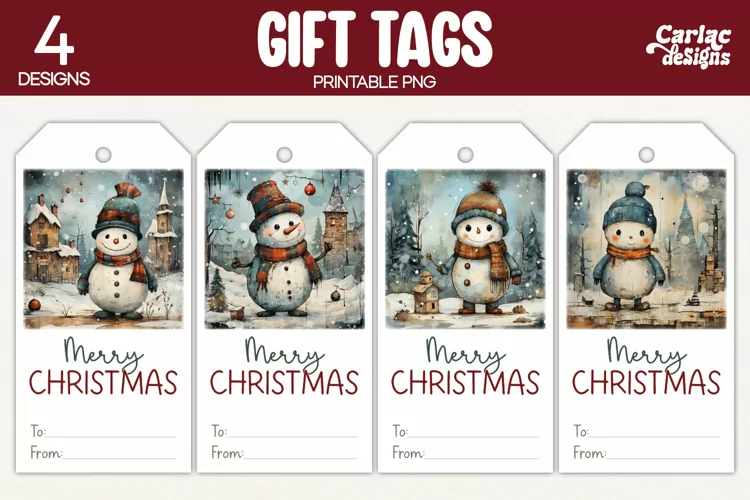 Christmas Gift Tags, Merry Christmas Printable Tags