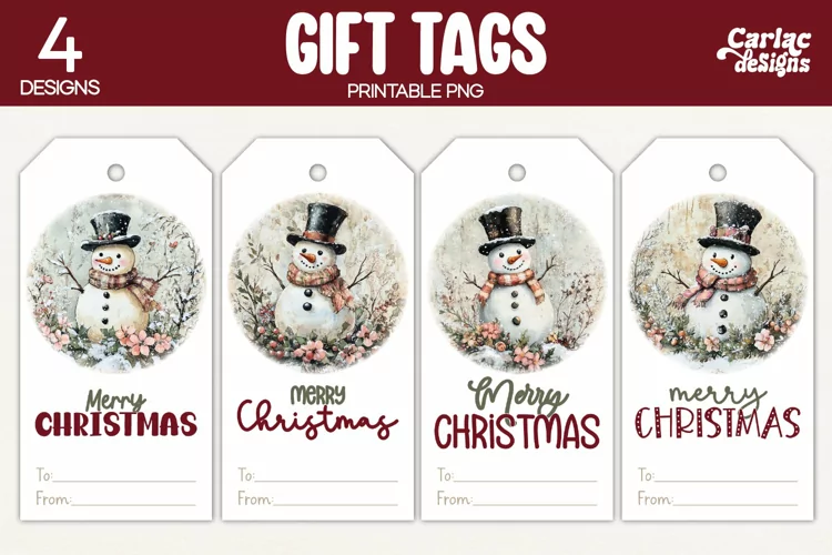 Christmas Gift Tags, Merry Christmas Printable Tags