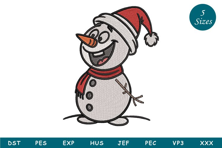 Snowman Machine Embroidery