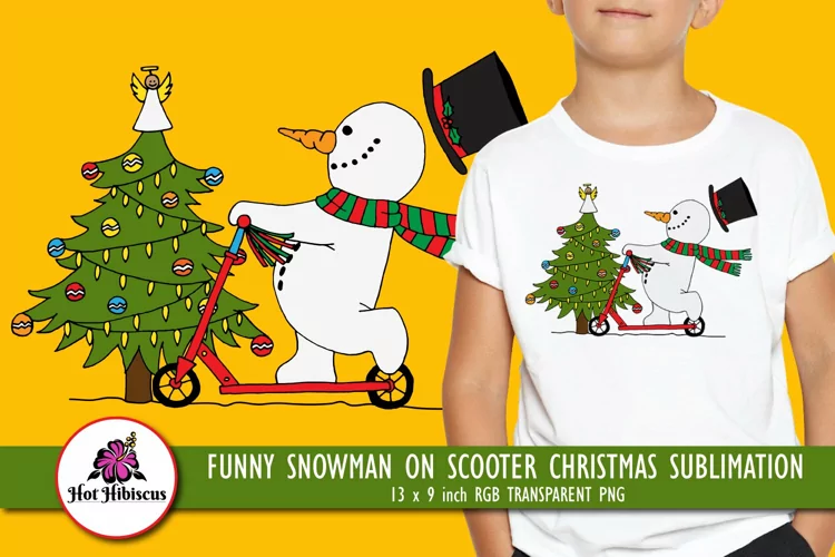 Snowman Sublimation Design | Christmas Snowman PNG