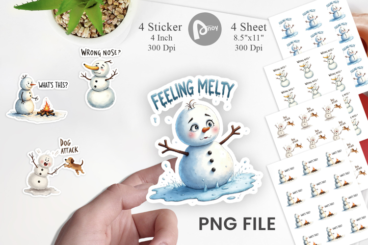Snowman Shenanigans Sticker