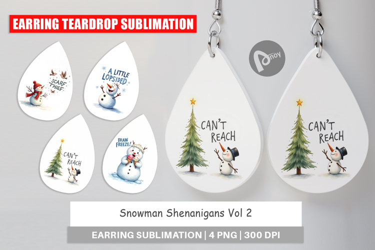 Snowman Shenanigans Earring
